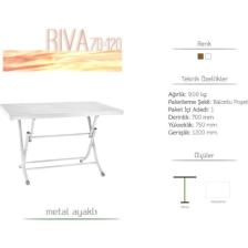 Gardelia 70*120 Metal Ayaklı Plastik Katlanır Masa (Beyaz)