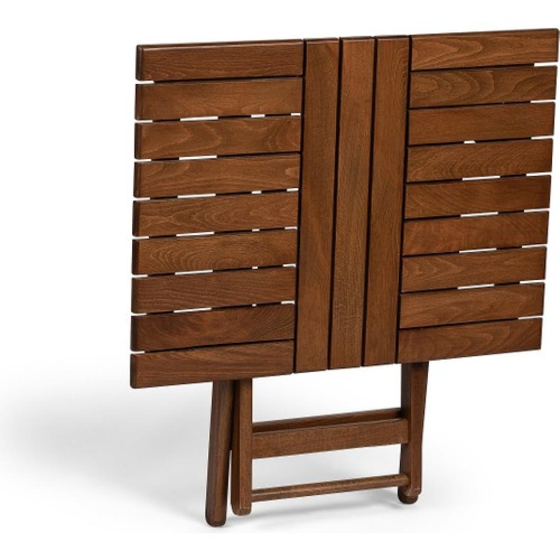 Mebel Stil Atina Katlanır Masa 60X80 - Dış Mekan Dikdörtgen Ahşap Bahçe, Balkon Masası