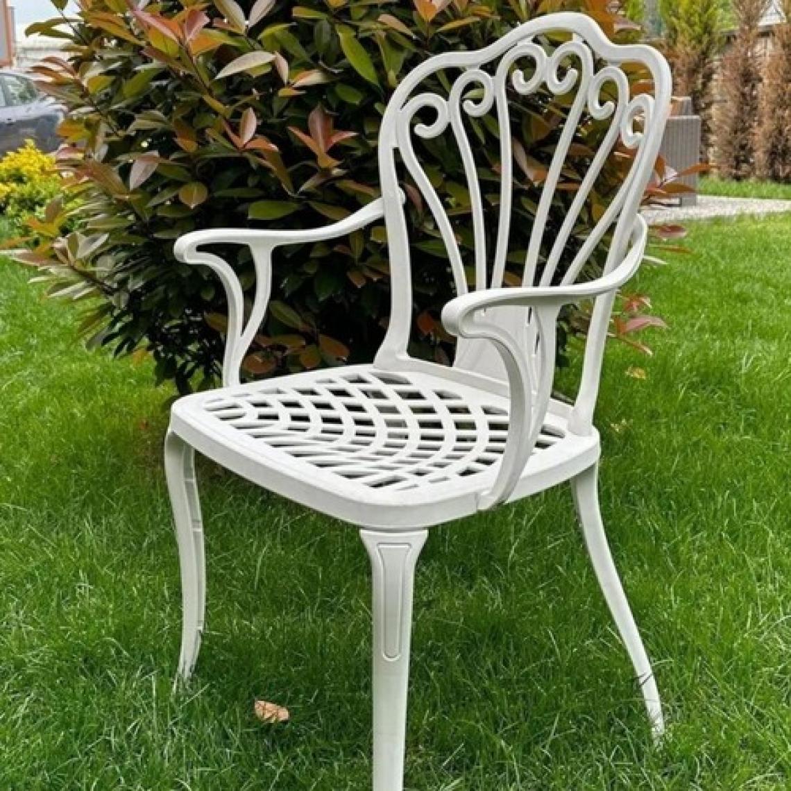 Ceritti Ferforje Görünümlü Plastik Masa Sandalye Takımı, 150 kg Taşıma Kapasiteli, 2 Yıl Garantili, Bahçe, Balkon ve Dış Mekan Kullanımına Uygun, 2 Kişilik Masa ve Sandalye Takımı