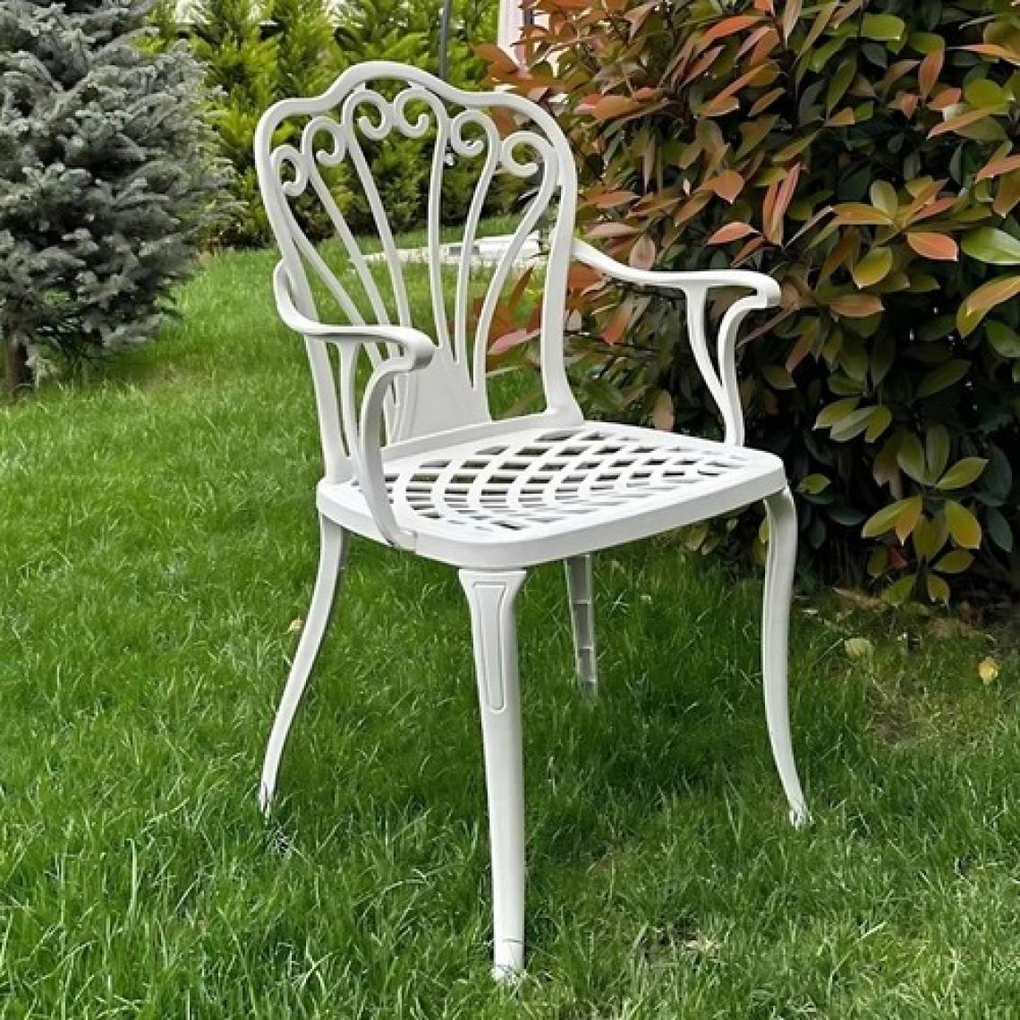 Ceritti Ferforje Görünümlü Plastik Masa Sandalye Takımı, 150 kg Taşıma Kapasiteli, 2 Yıl Garantili, Bahçe, Balkon ve Dış Mekan Kullanımına Uygun, 2 Kişilik Masa ve Sandalye Takımı
