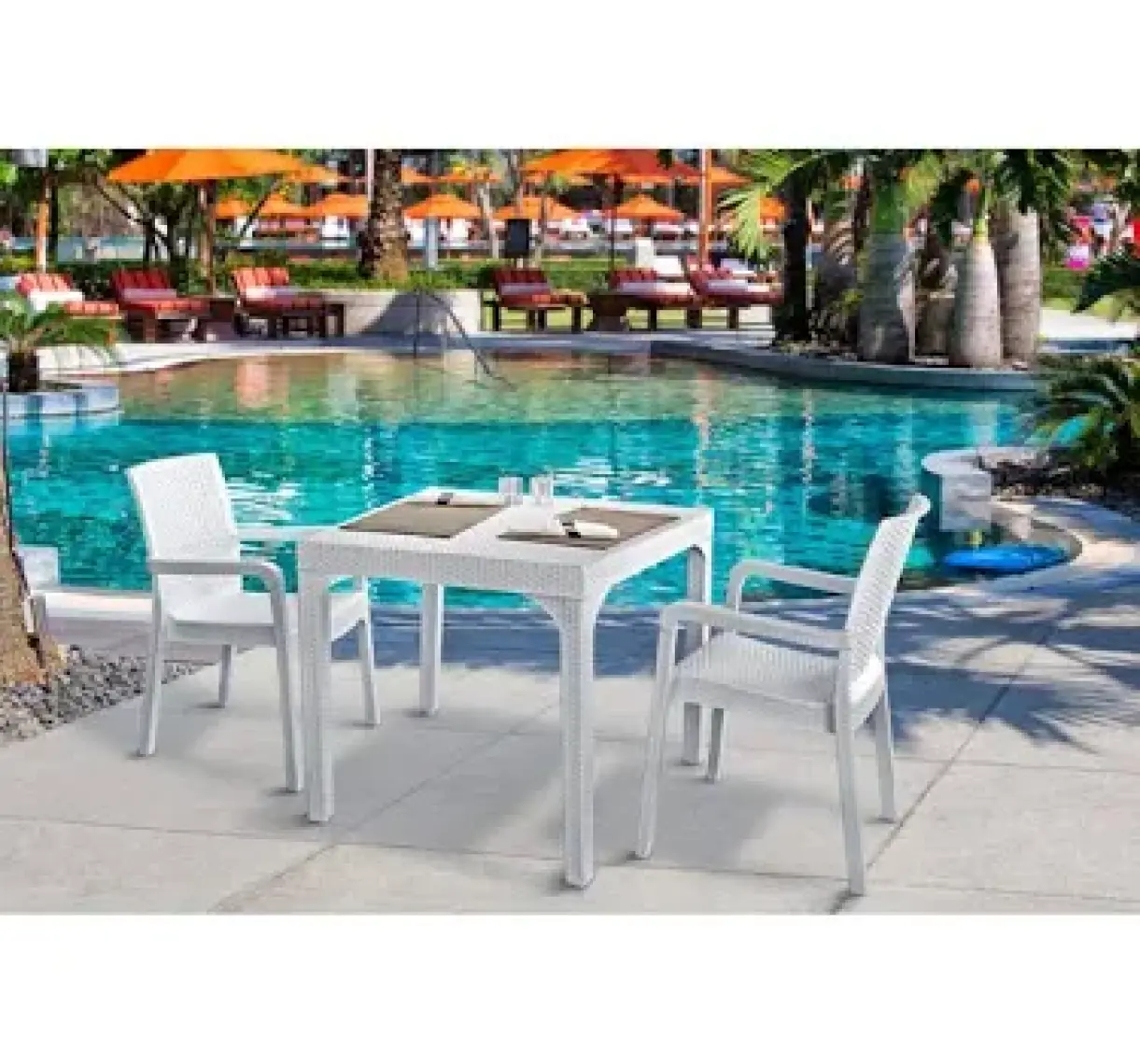 Holiday 90x90 Comfort Rattan Masa | Bahçe & Balkon Masası