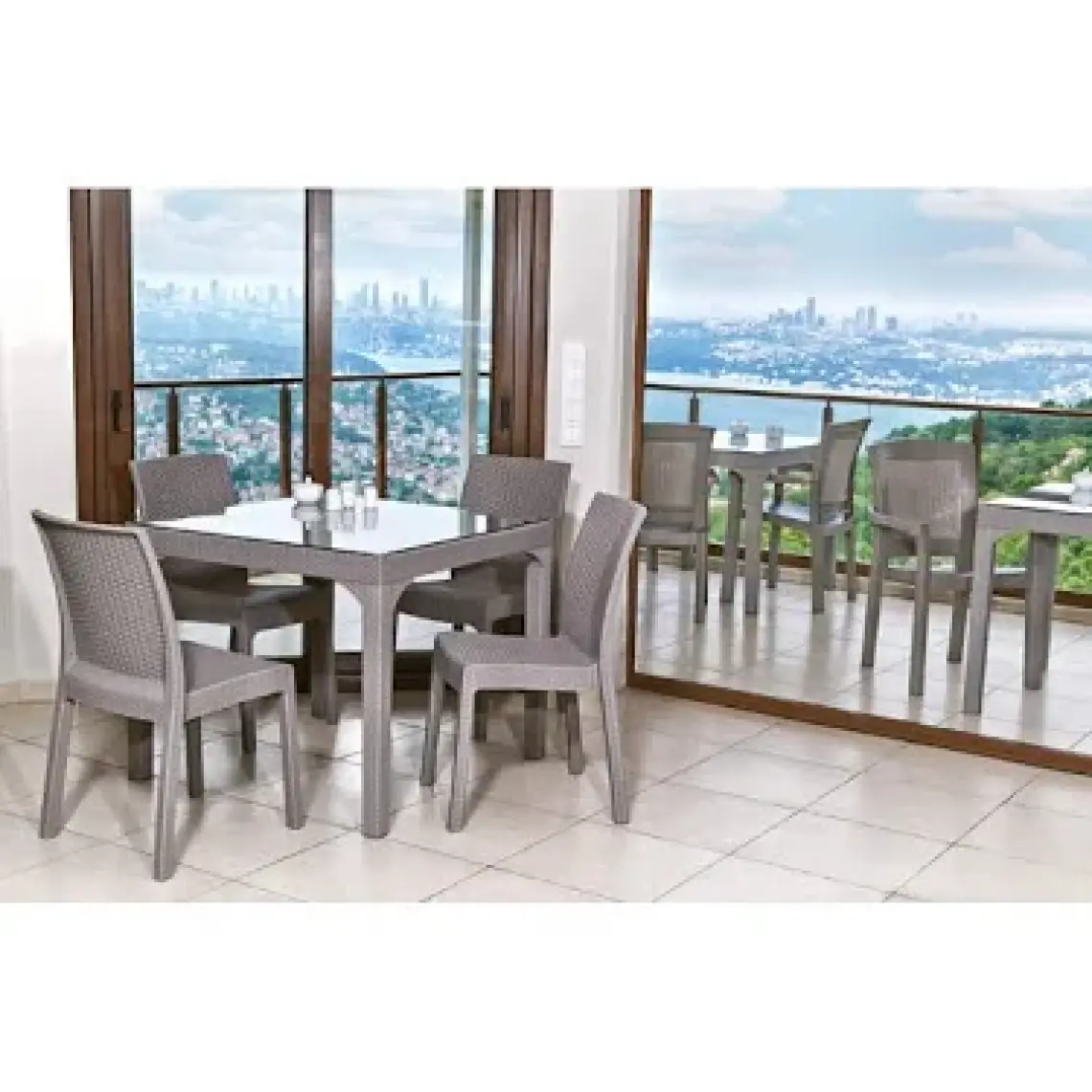 Holiday 90x90 Comfort Rattan Masa | Bahçe & Balkon Masası