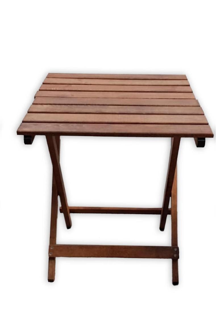 Mavi Trend Ahşap Katlanır Masa Piknik Masası Balkon Masası