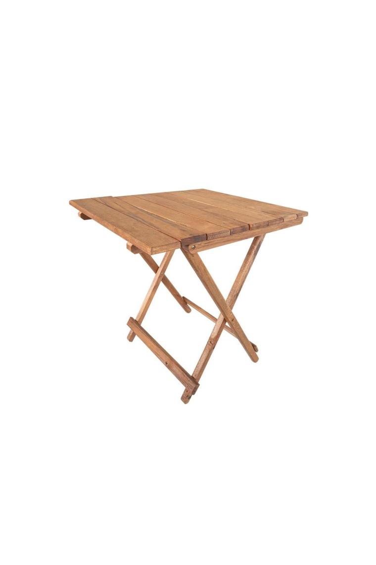 Mavi Trend Ahşap Katlanır Masa Piknik Masası Balkon Masası
