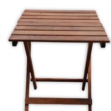 Mavi Trend Ahşap Katlanır Masa Piknik Masası Balkon Masası