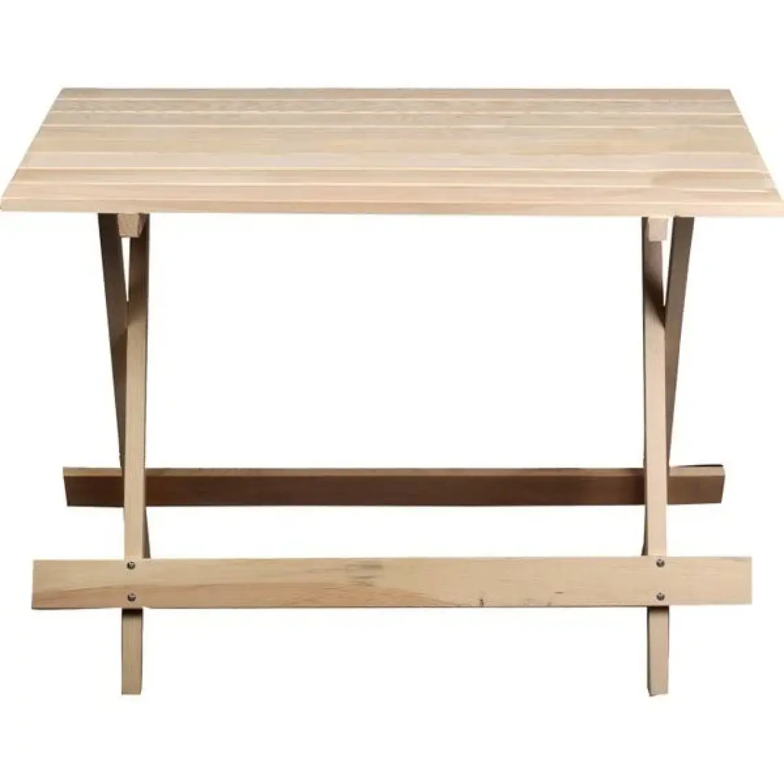 Katlanır piknik masası Doğal çam ağacı 60x90 Cm