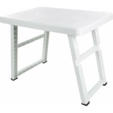 Morponi Beyaz Portatif Katlanabilir Büyük Boy Masa Piknik Masası 70 x 47 x 56 cm