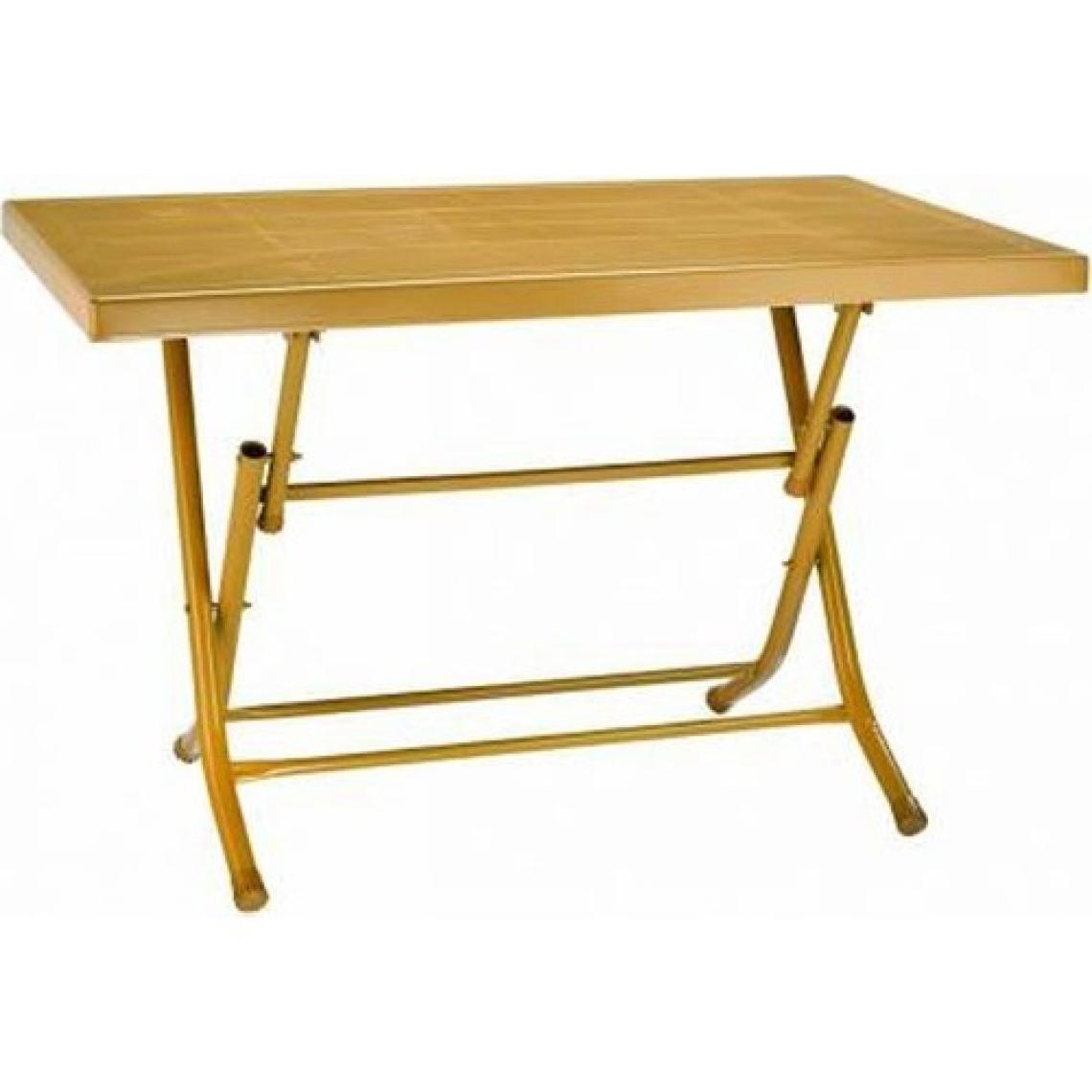 Cakha Evimdeyokyok Katlanır Plastik Masa Teak 70X120 cm Metal Ayak