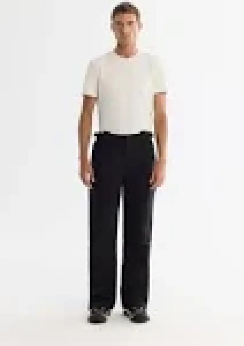 Avva Erkek Siyah Comfort Fit Su İtici Rüzgar Geçirmez Paçası Çıtçıtlı Beli Ayarlanabilir Kayak Pantolonu A42Y3125