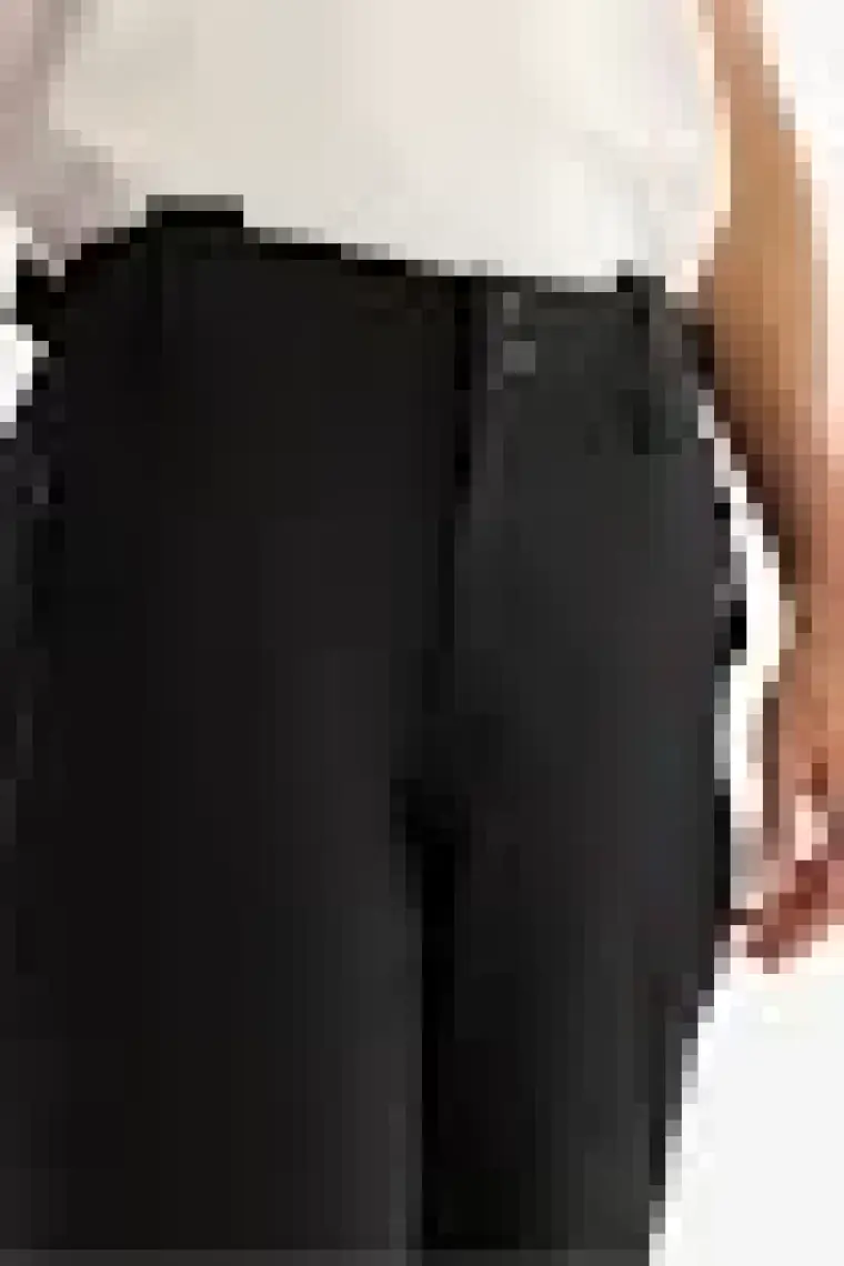 Avva Erkek Siyah Comfort Fit Su İtici Rüzgar Geçirmez Paçası Çıtçıtlı Beli Ayarlanabilir Kayak Pantolonu A42Y3125