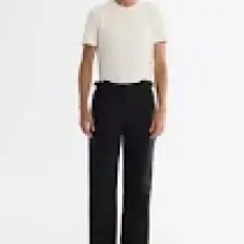 Avva Erkek Siyah Comfort Fit Su İtici Rüzgar Geçirmez Paçası Çıtçıtlı Beli Ayarlanabilir Kayak Pantolonu A42Y3125