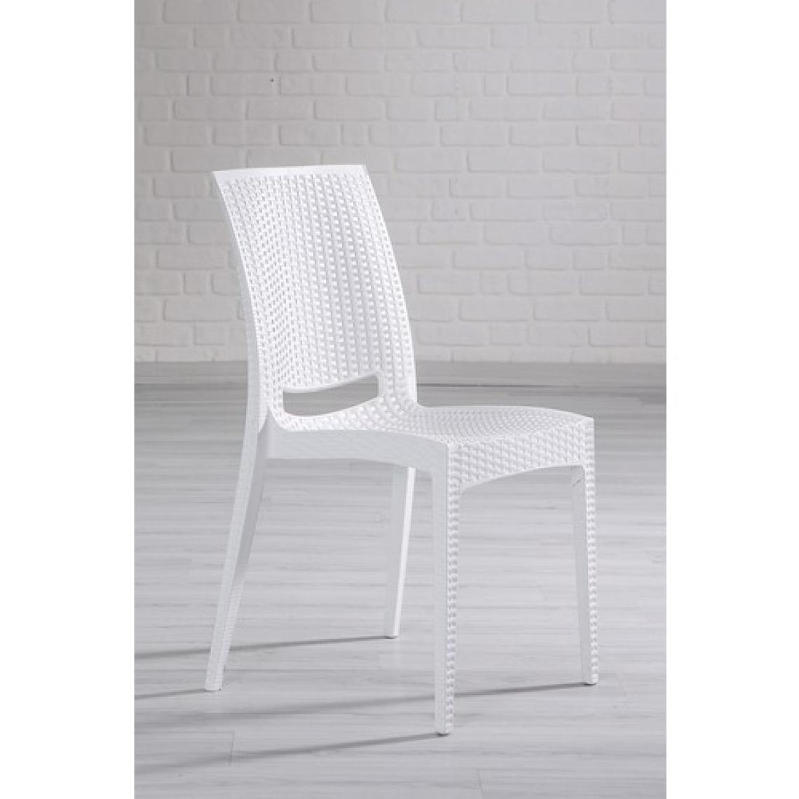 Mobetto Rattan Large Bahçe&balkon Masa Takımı  Beyaz