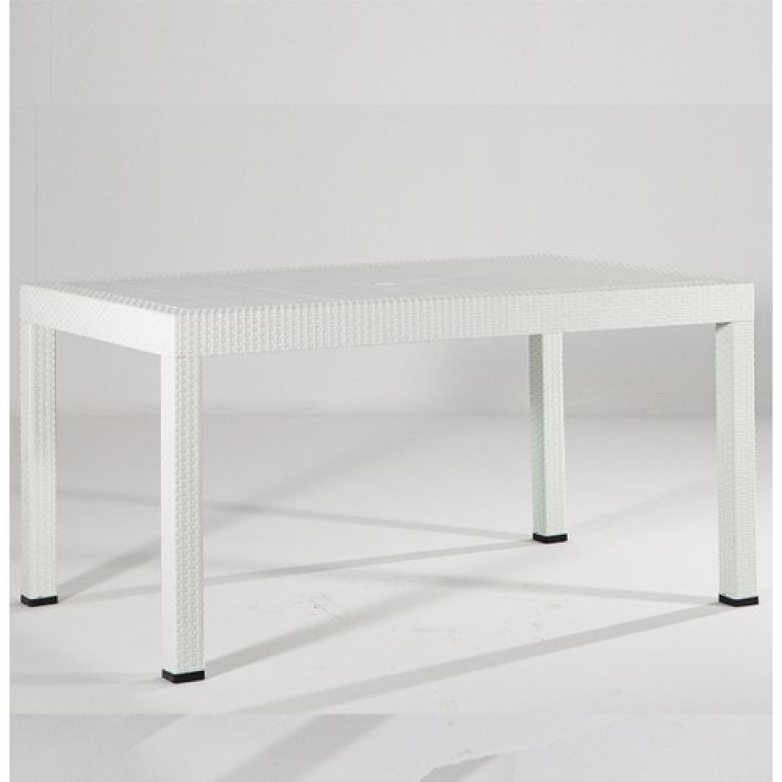 Mobetto Rattan Large Bahçe&balkon Masa Takımı  Beyaz