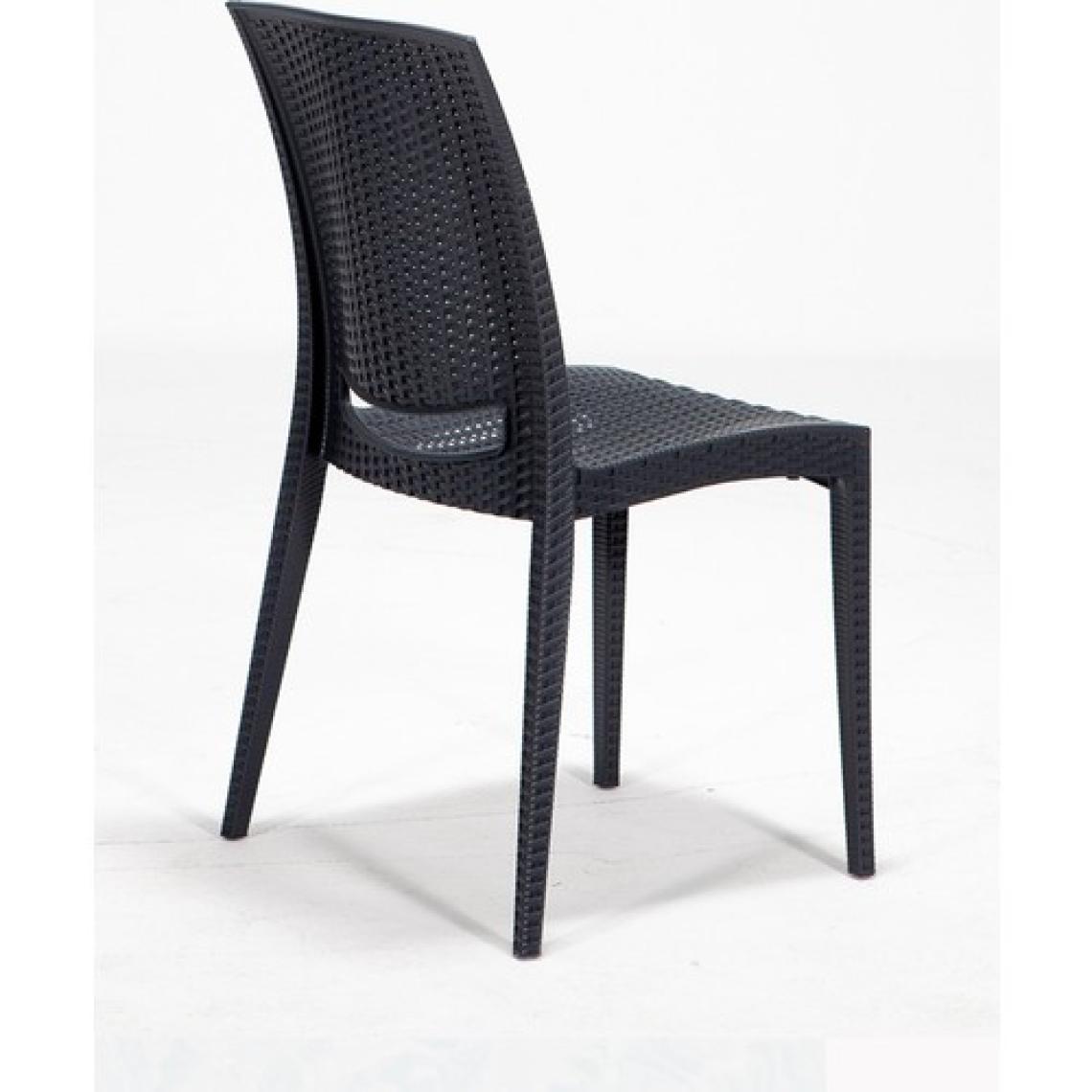 Sandalie Home Rattan 4 Kişilik Bahçe Balkon Masa Takımı - Antrasit