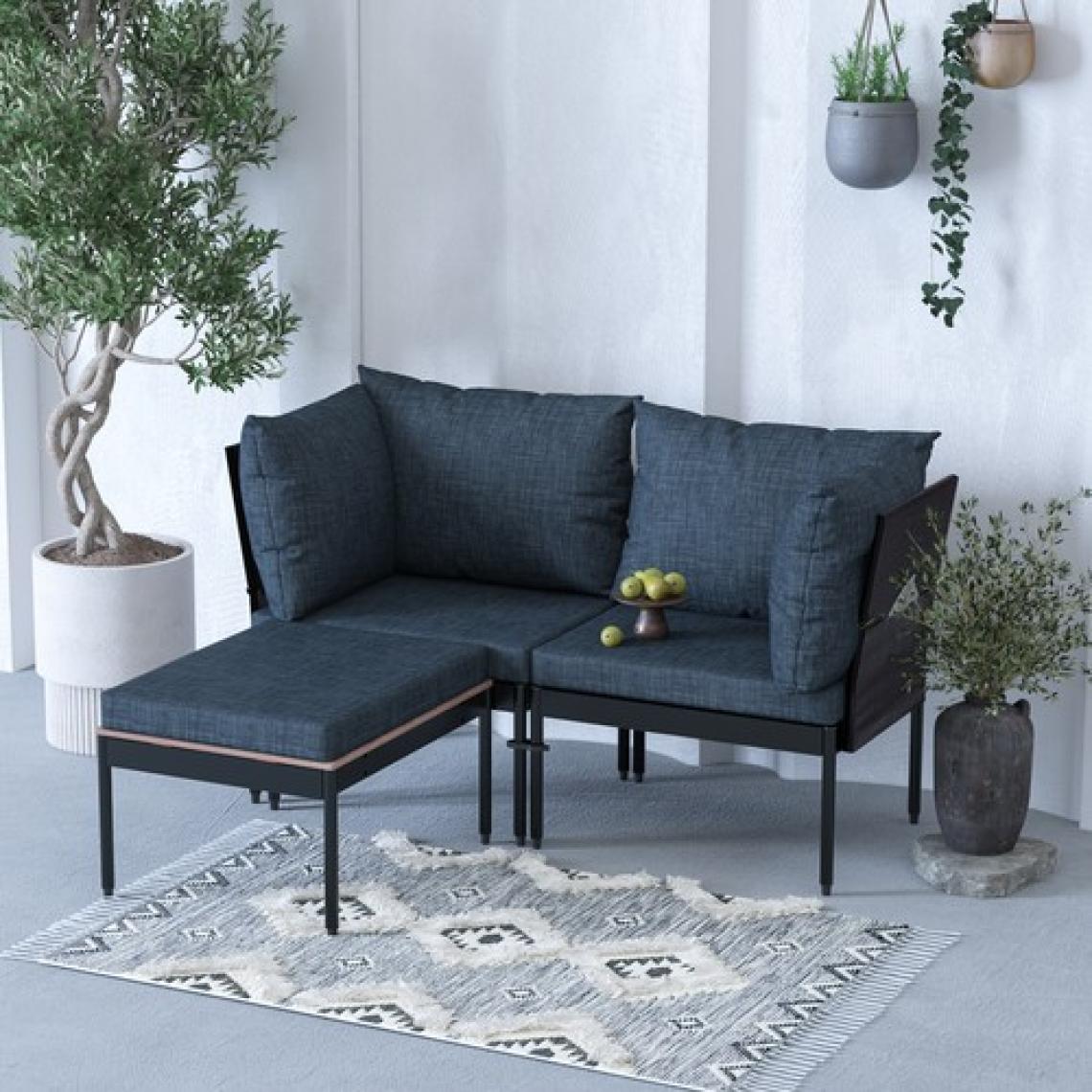 Limni Home Mini Multilounge Bahçe Balkon Seti, Şezlong