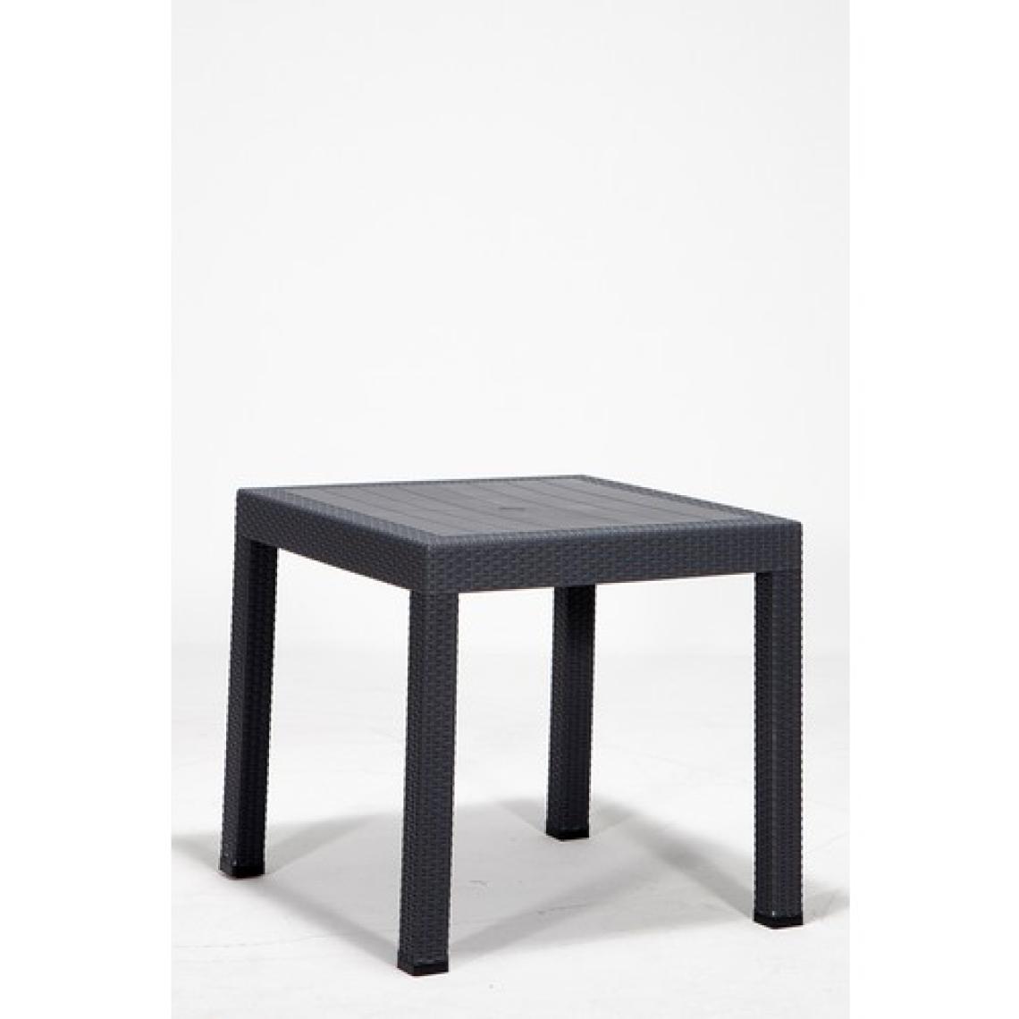 Mobetto Rattan 80X80 Bahçe&balkon&teras Masa Seti - Antrasit
