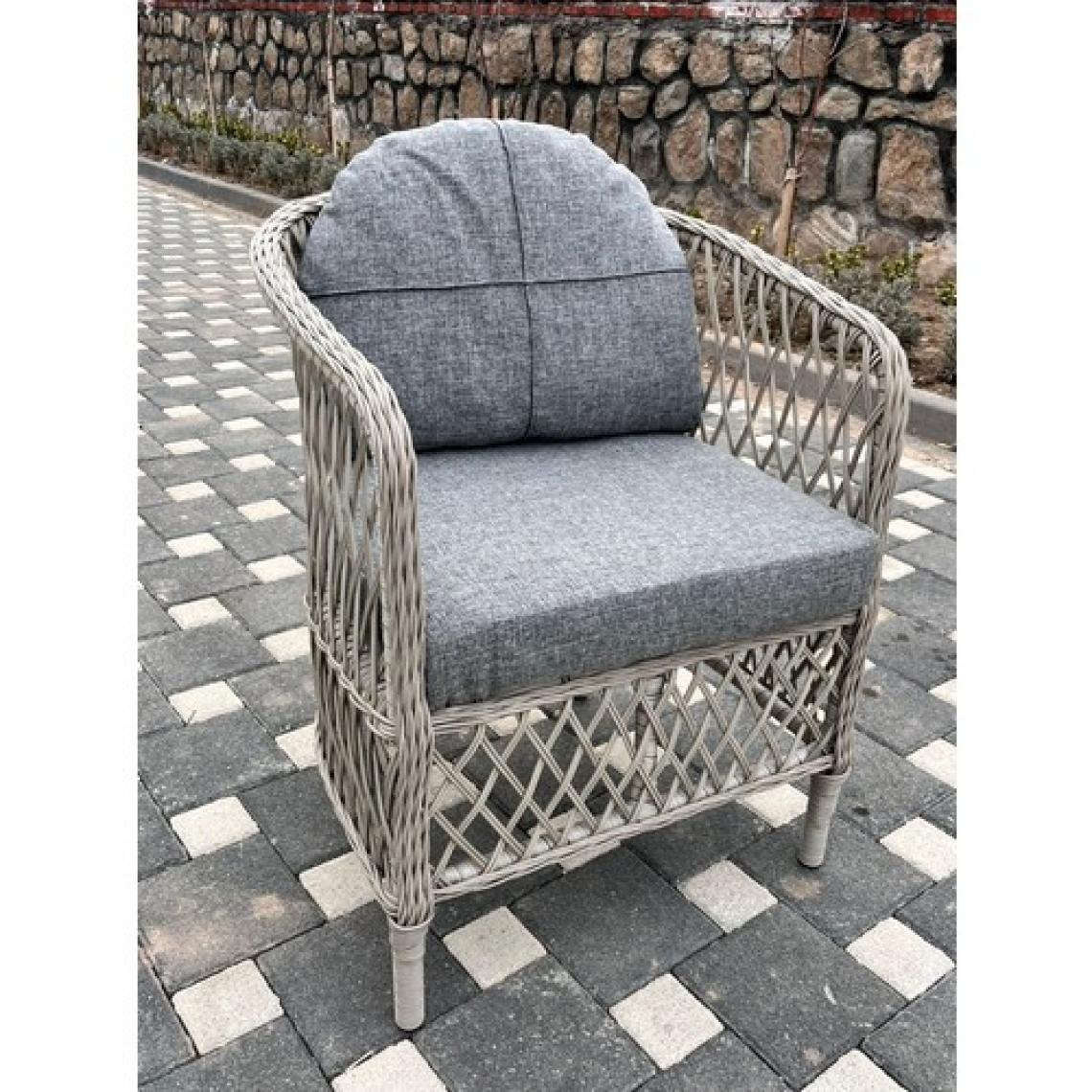 Tu Tienda Tire Rattan 2+1+1+Masa Bahçe Takımı,kayrak Gri