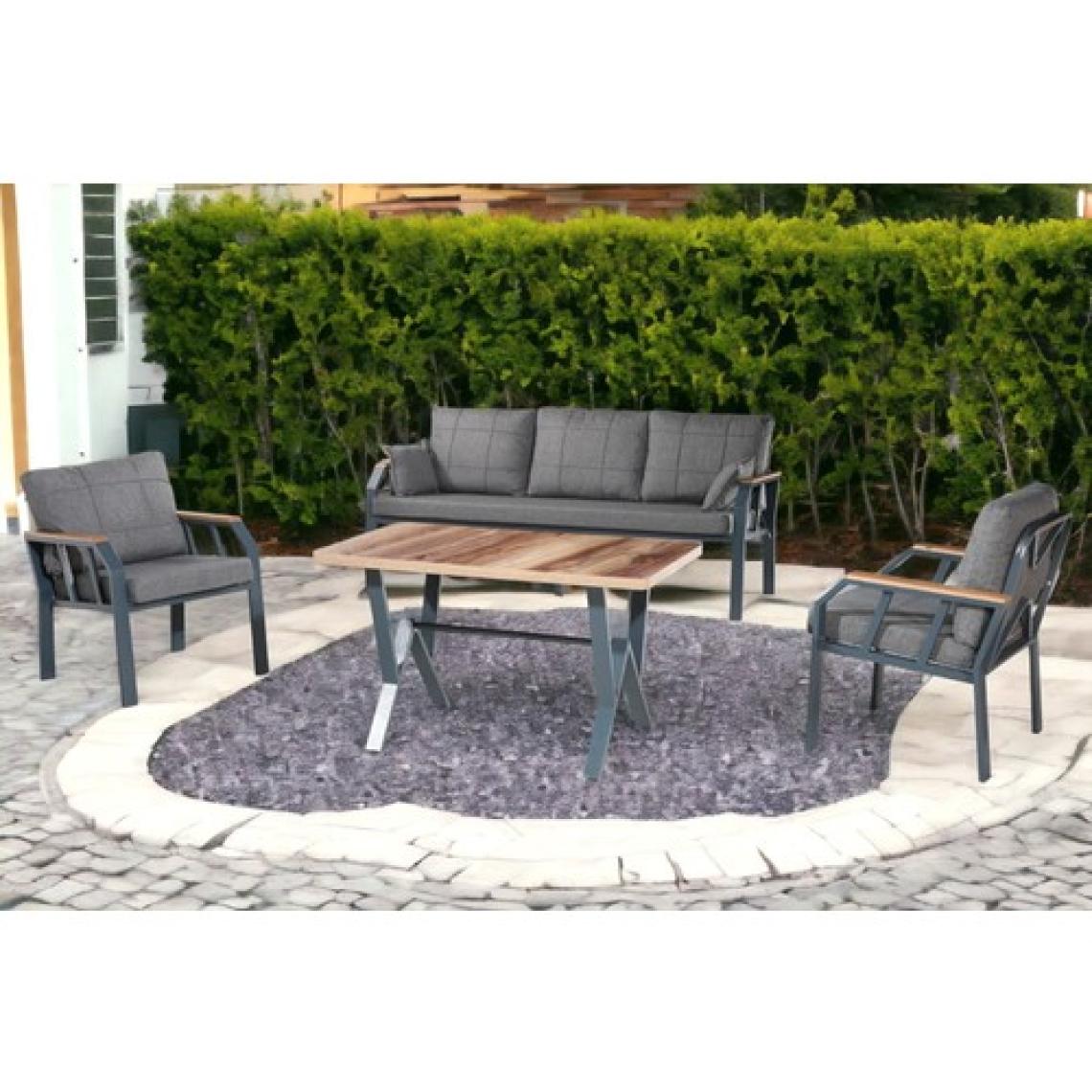 Tu Tienda Nergiz 3 1 1 Masa Bahçe Balkon Mobilyasi,kül Rengi