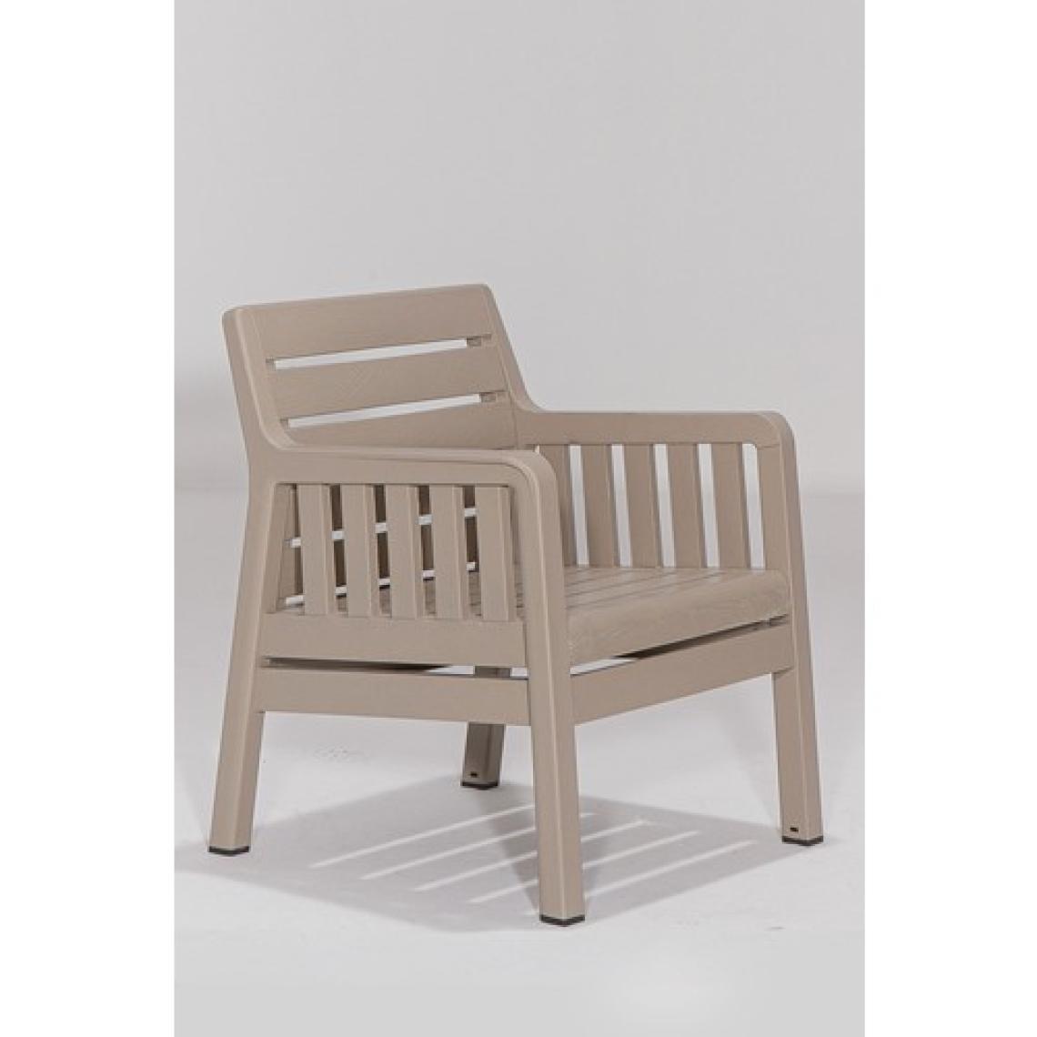 ModaLife Lara Mindersiz / 3 1 1 S Bahçe Takımı Balkon - Bahçe - Teras Mobilyası / Cappucino