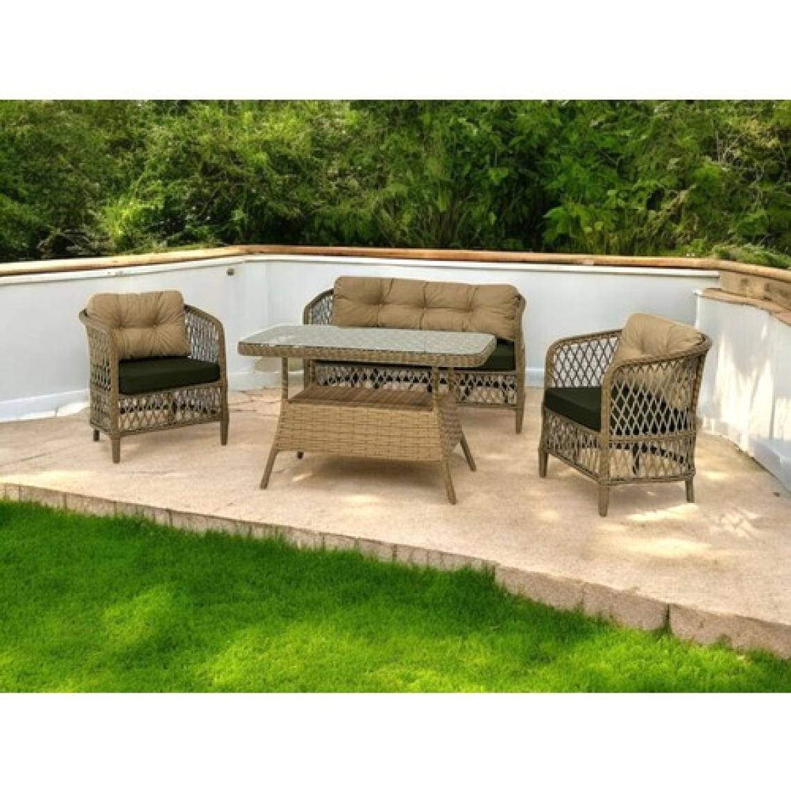 Tu Tienda Tire 2 1 1 Masa Bahçe Balkon Mobilyası,bambu-Yeşil