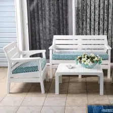 Holiday HK-800 Miami Set Bahçe Mobilyası - Balkon Seti- Cappuccino