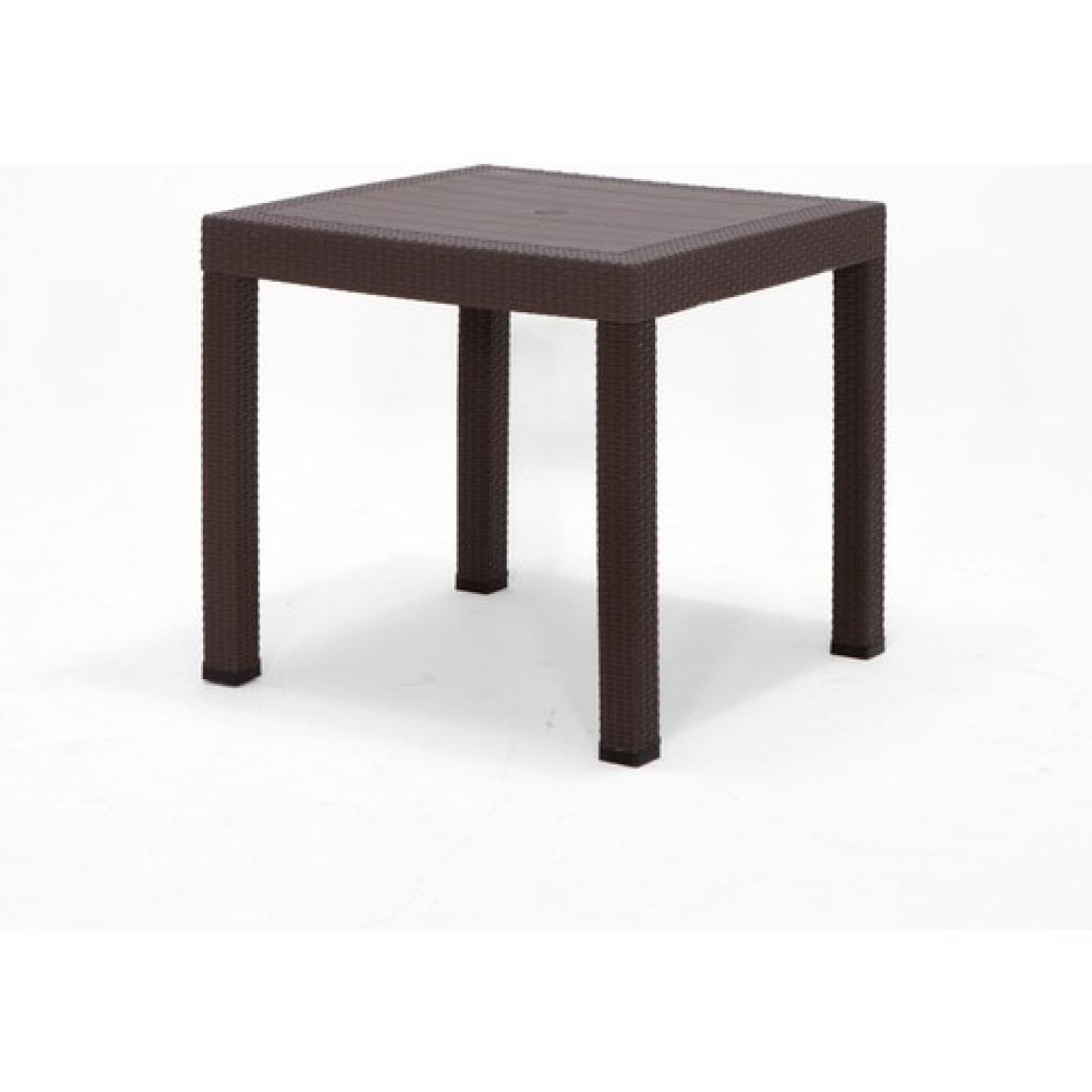 Mobetto Rattan Kahve Kollu 4 Sandalye Masa Takımı – Bahçe&balkon&teras