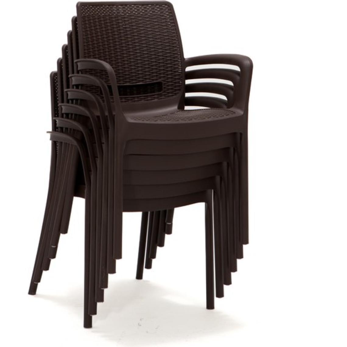 Mobetto Rattan Large Lüx Masa Takımı  Kahve