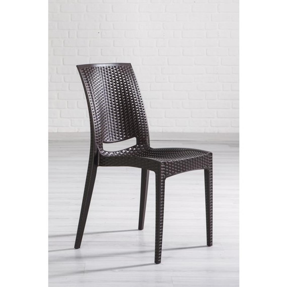 Mobetto Rattan Masa Takımı 80x140 Camsız Masa 6 Kişilik Sandalye Seti Bahçe Balkon Teras Takımı