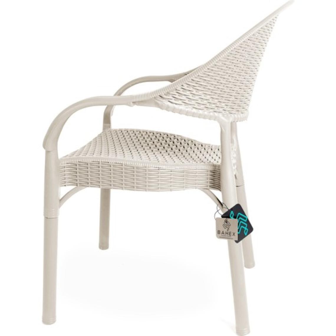 Bahex Rattan Masa Takımı 90x150 Camsız Masa 6 Kişilik Sandalye Seti Bahçe Balkon Teras Takımı