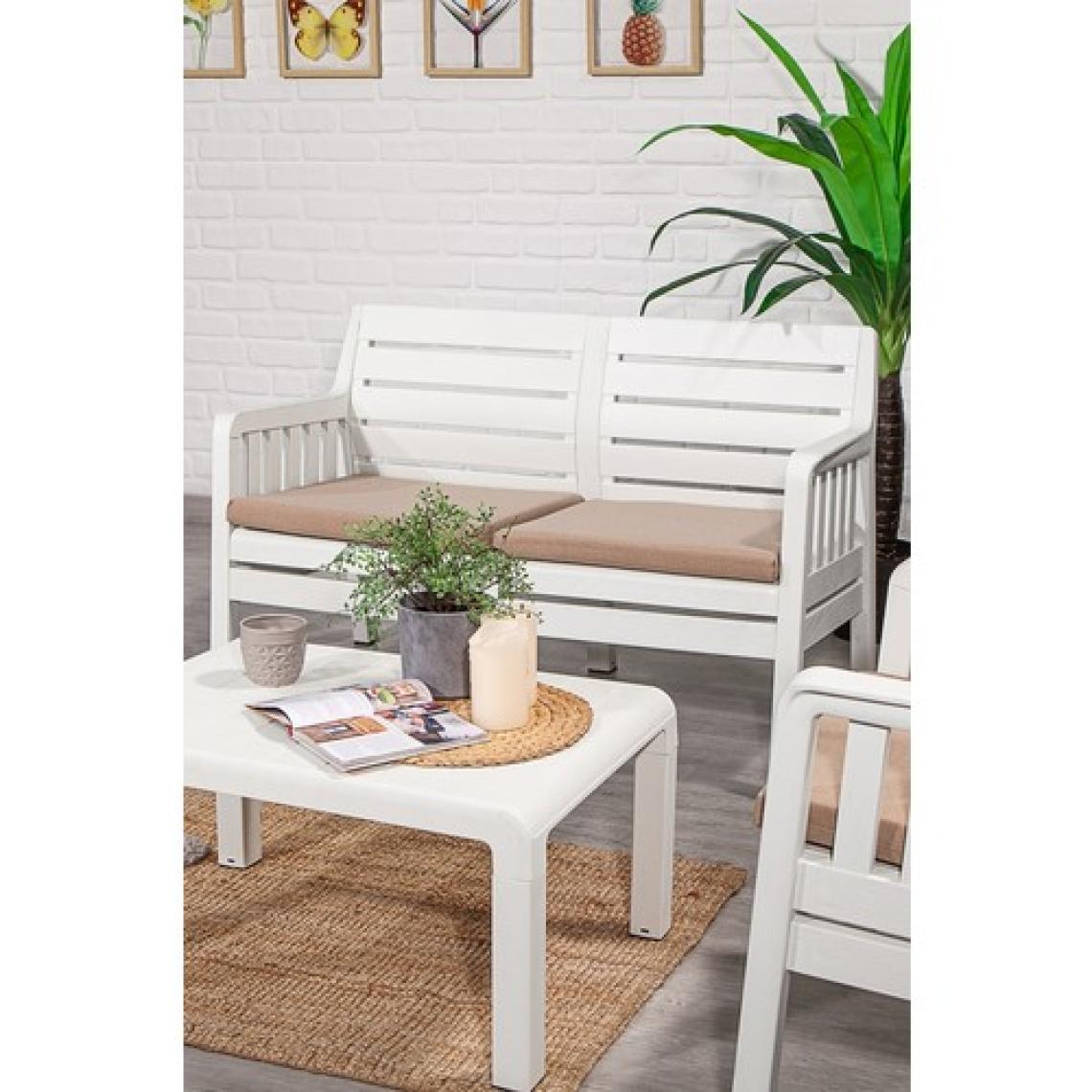 Mobetto Lara 2+1+1+S Balkon Bahçe Oturma Grubu – Beyaz