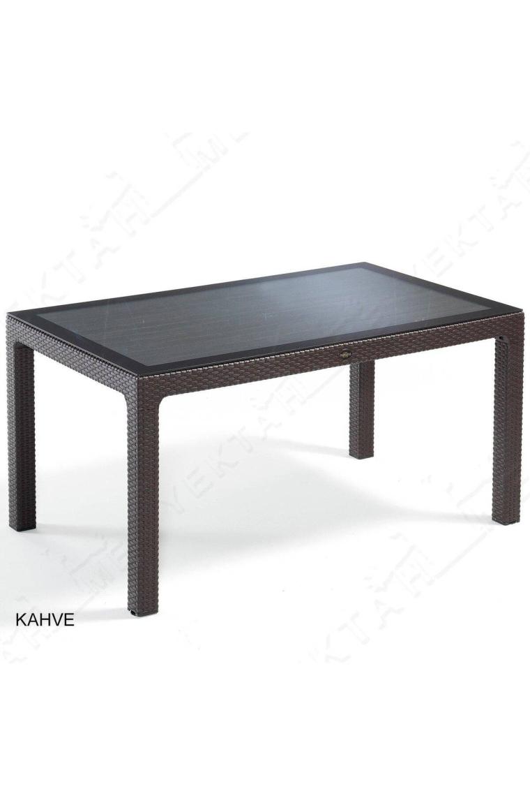 Novussi Liverno Camlı Set Kahverengi