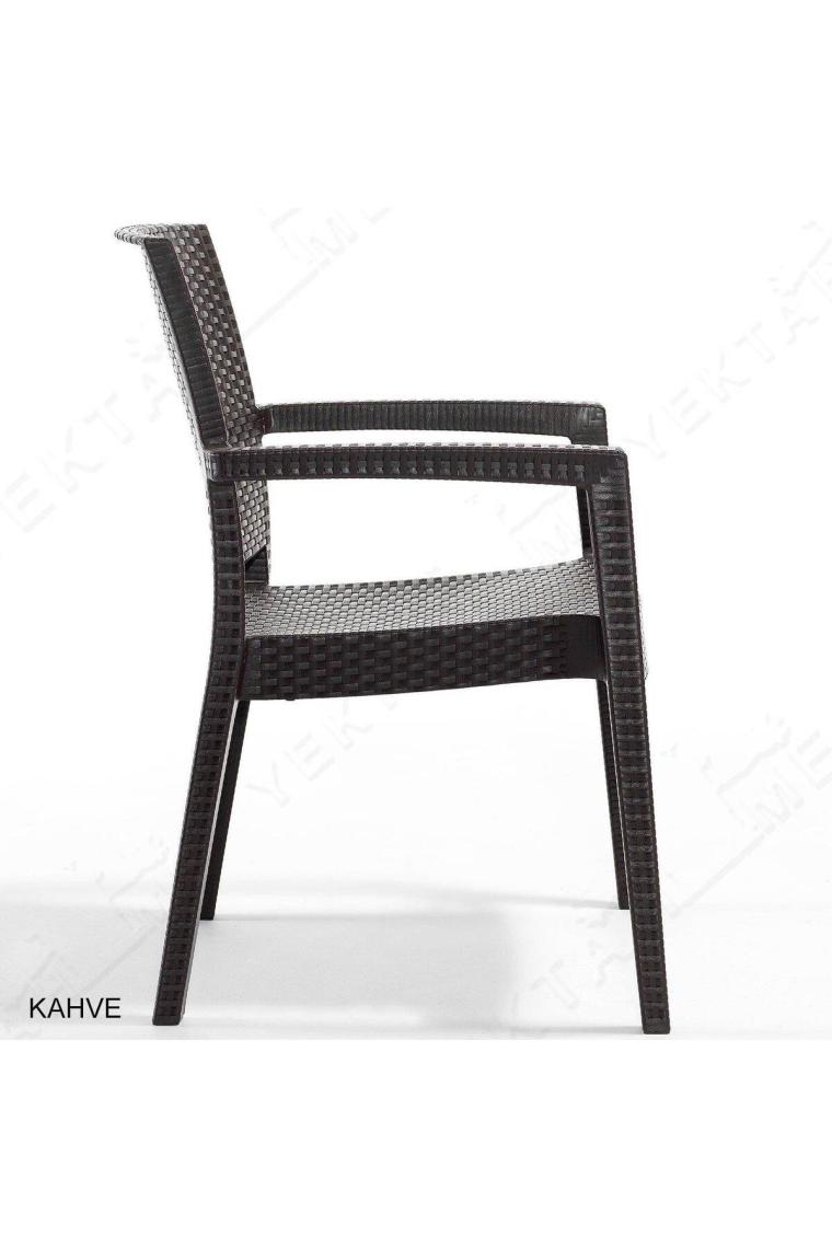 Novussi Liverno Camlı Set Kahverengi