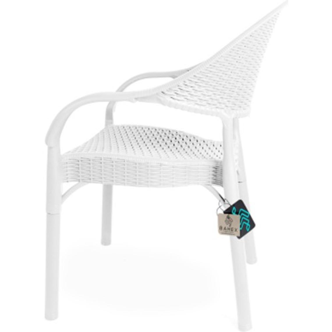 Bahex Rattan Masa Takımı 80x140 Camsız Masa 6 Kişilik Rattan Sandalye Seti Bahçe Balkon Teras Takımı