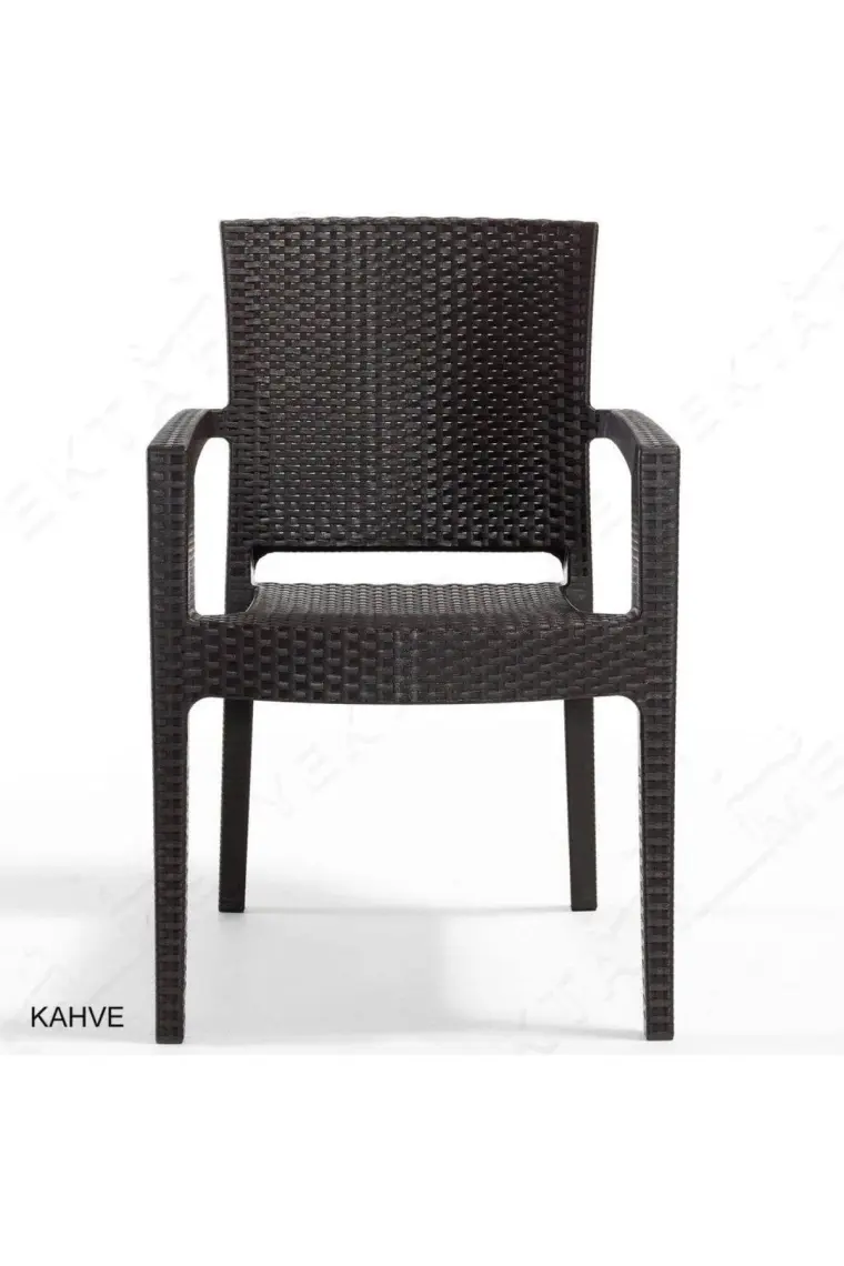 Nar Sokağı Rattan Kahve Masa Takımı 90*150 Camlı Masa 6 Adet Zeugma Rattan Koltuk