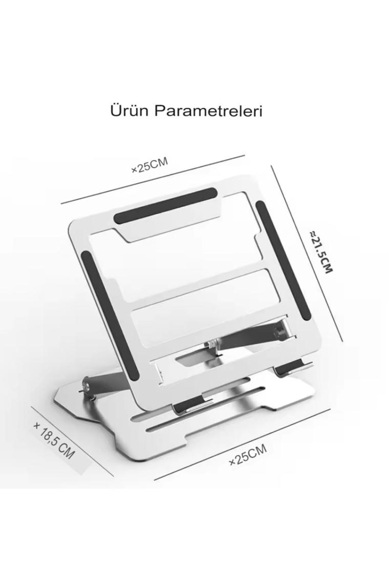 Trend Laptop/notebook/macbook ile Uyumlu Yüksek Kalite Katlanabilir Yükseklik Ayarlı Metal Masa Üstü Tablet Laptop Standı