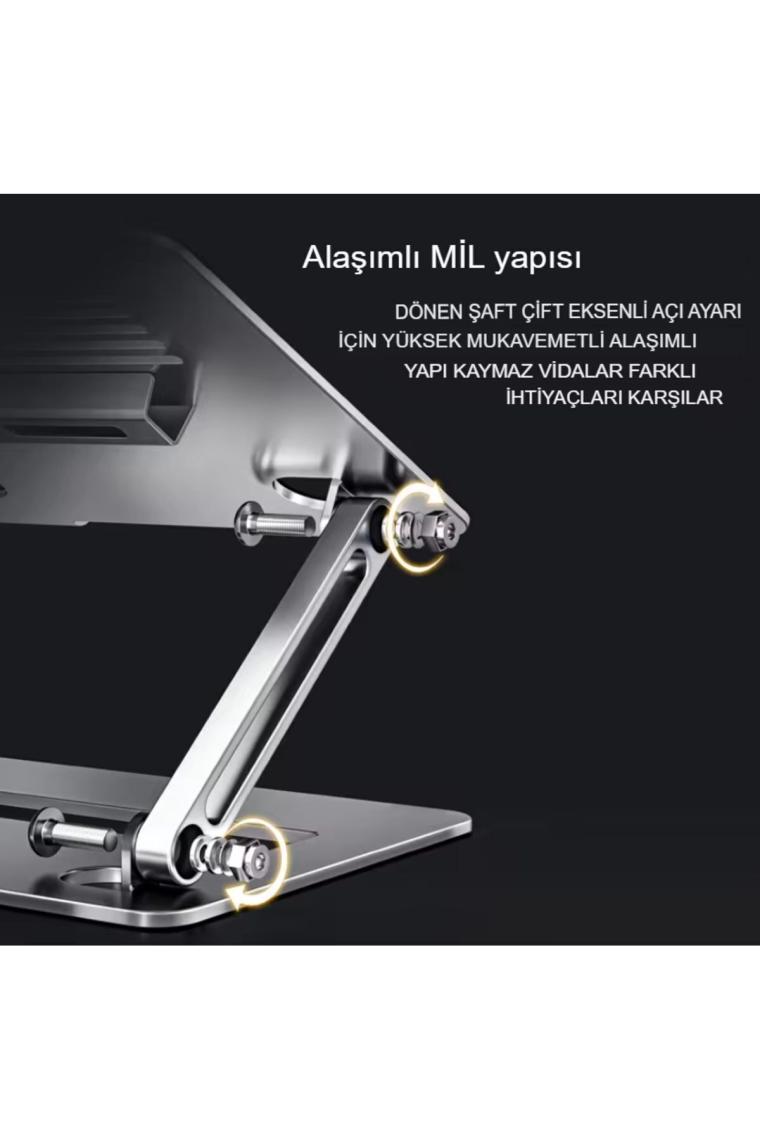 Trend Laptop/notebook/macbook ile Uyumlu Yüksek Kalite Katlanabilir Yükseklik Ayarlı Metal Masa Üstü Tablet Laptop Standı