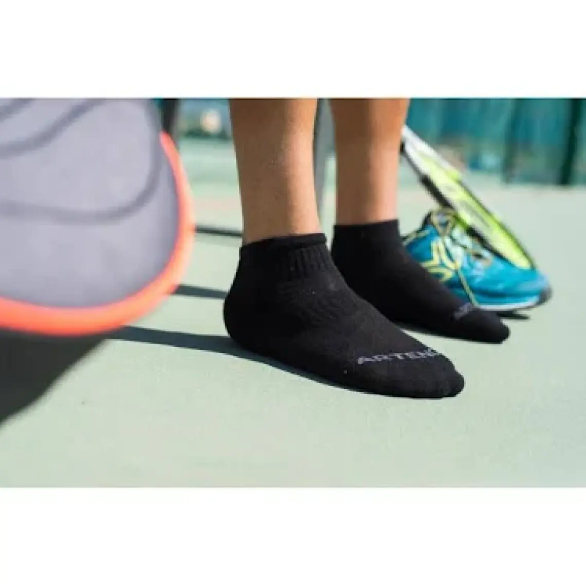 Decathlon Artengo Spor Çorabı - Orta Boy Konçlu - 3 Çift - Siyah - RS500 Mid