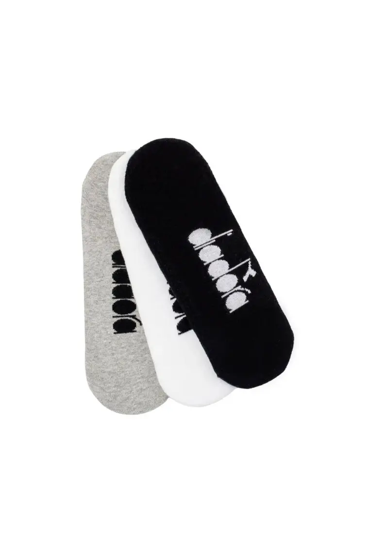 Diadora 3 Pack No Show Socks M Siyah Beyaz Gri Erkek 3lü Çorap - D202534-975