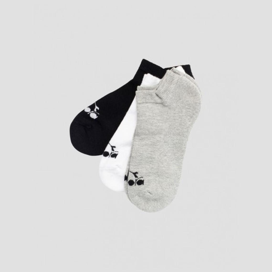Diadora 3 Pack Ankle Socks M Siyah Beyaz Gri Erkek 3lü Çorap - D202532-975