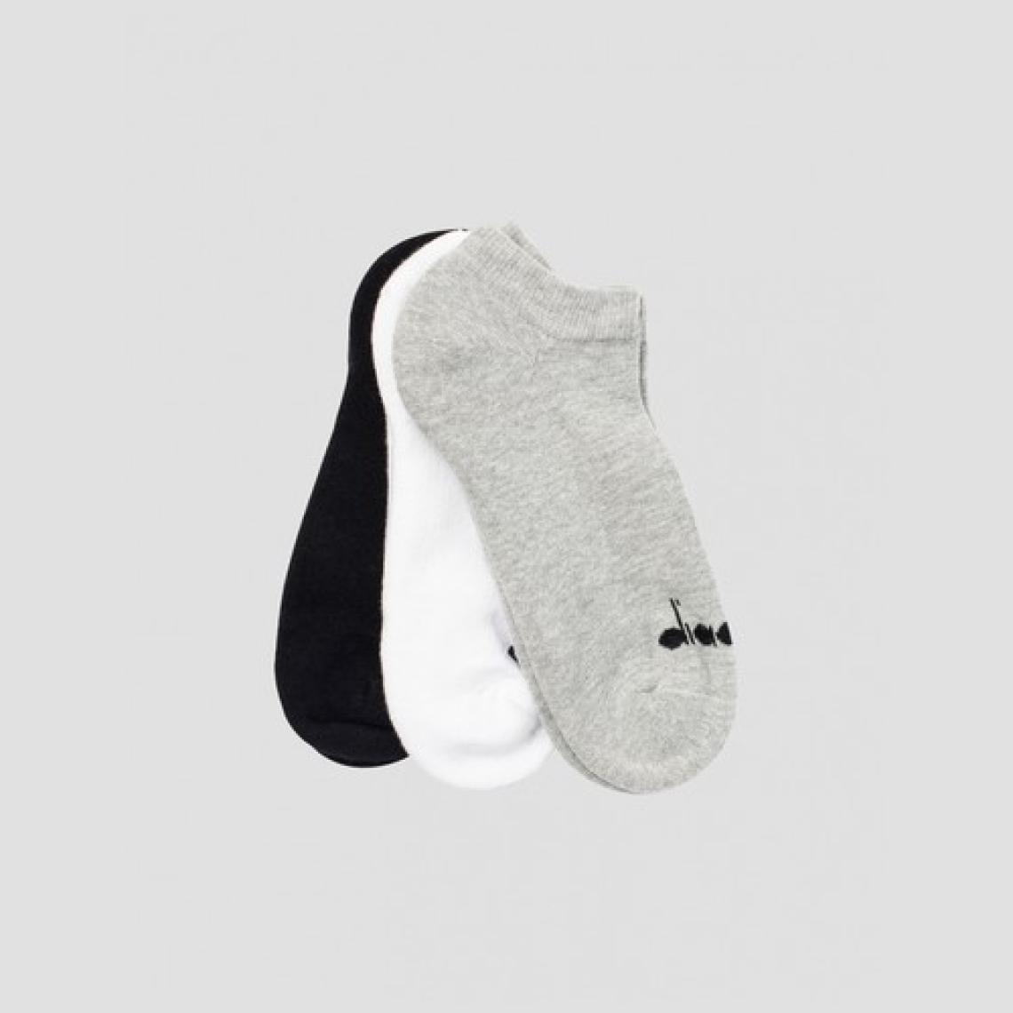 Diadora 3 Pack Ankle Socks M Siyah Beyaz Gri Erkek 3lü Çorap - D202532-975