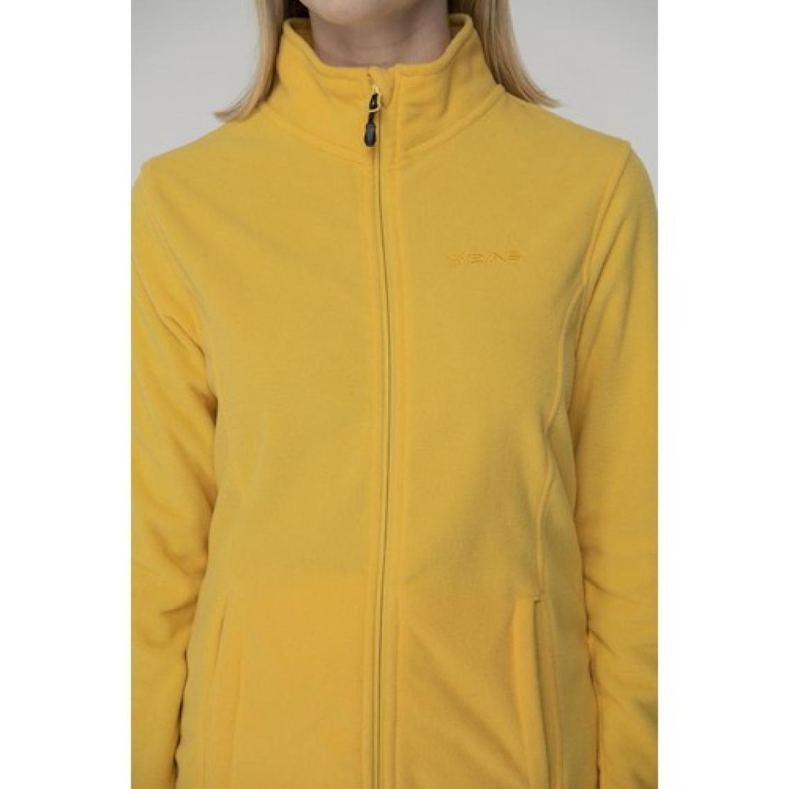 2AS Peridot Tam Fermuarlı Kadın Polar Sweatshirt Sarı