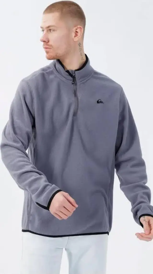 Quiksilver Mission Halfzip Erkek Gri Polar