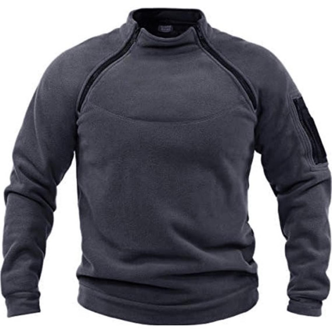 Genıus Store Erkek Polar  Outdoor Fermuarlı Kombat Tactical Cepli Polar