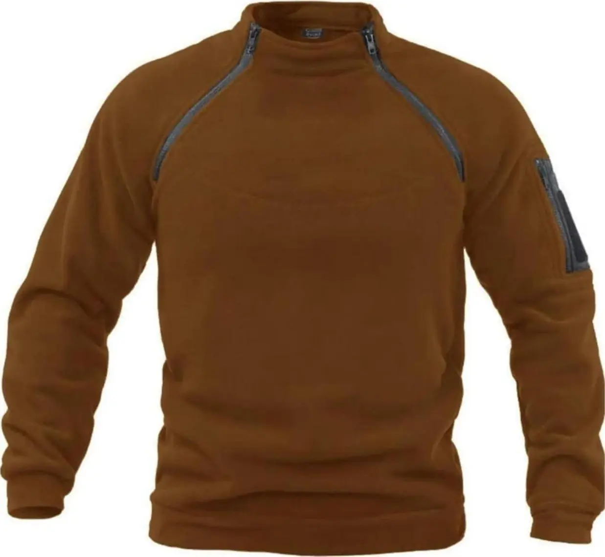 Genıus Store Erkek Polar  Outdoor Fermuarlı Kombat Tactical Cepli Polar
