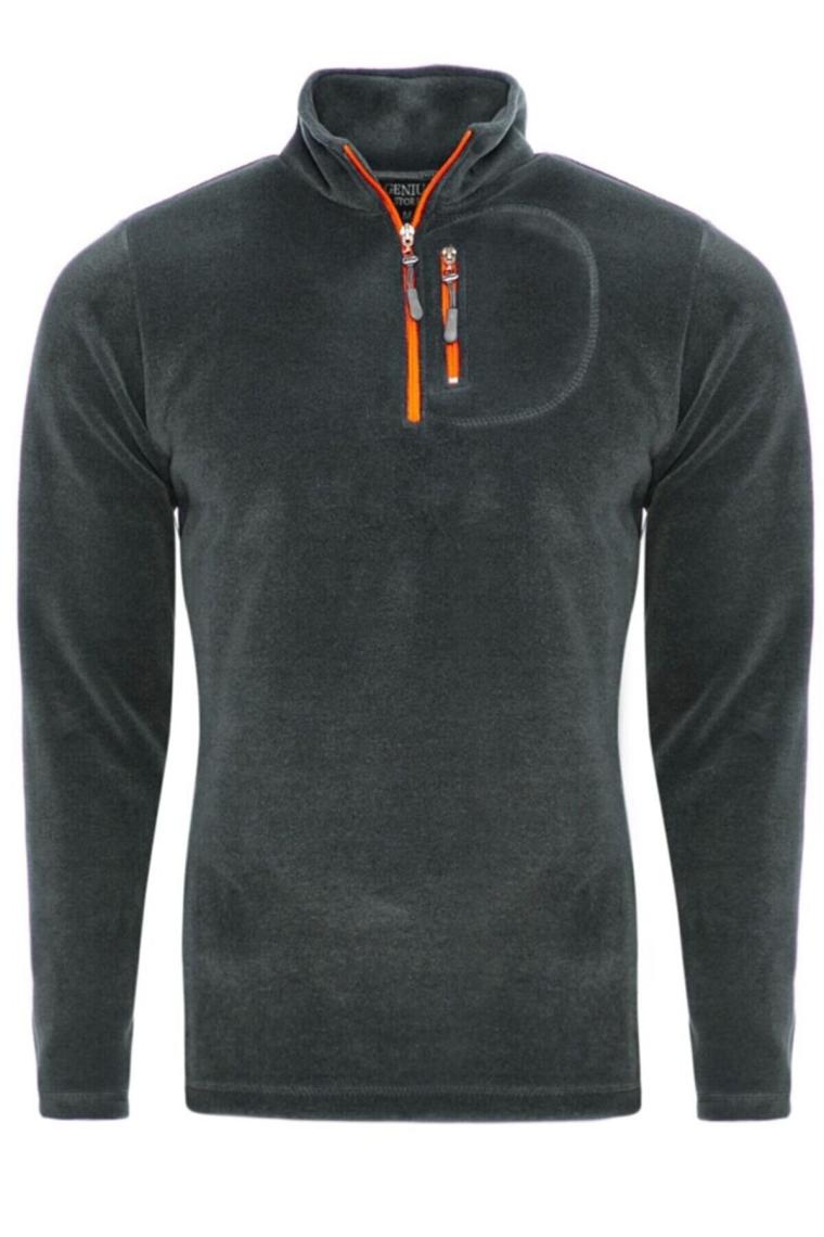 Genius Store Outdoor Erkek Polar Tactical Yarım Fermuarlı Cepli Tactical