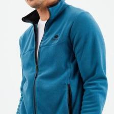 Zümrüt Yazı Nakışlı Dik Yaka Fermuarlı Standart Kalıp Erkek Sweatshirt Polar - 87992