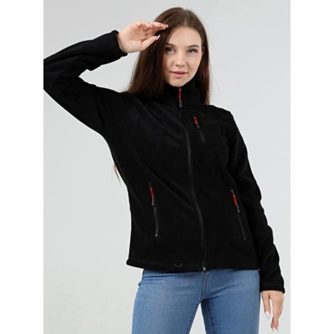 Genıus Store Kadın Polar Tam Fermuarlı Outdoor 3 Cepli Polar Ceket