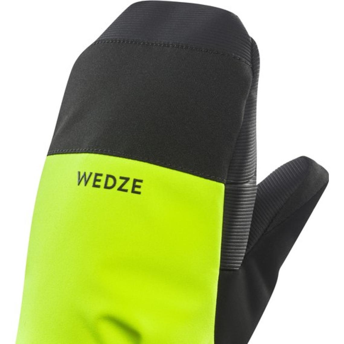 Decathlon WEDZE Çocuk Tek Parmaklı Kayak Eldiveni - Siyah / Neon Sarı - 550