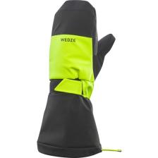 Decathlon WEDZE Çocuk Tek Parmaklı Kayak Eldiveni - Siyah / Neon Sarı - 550
