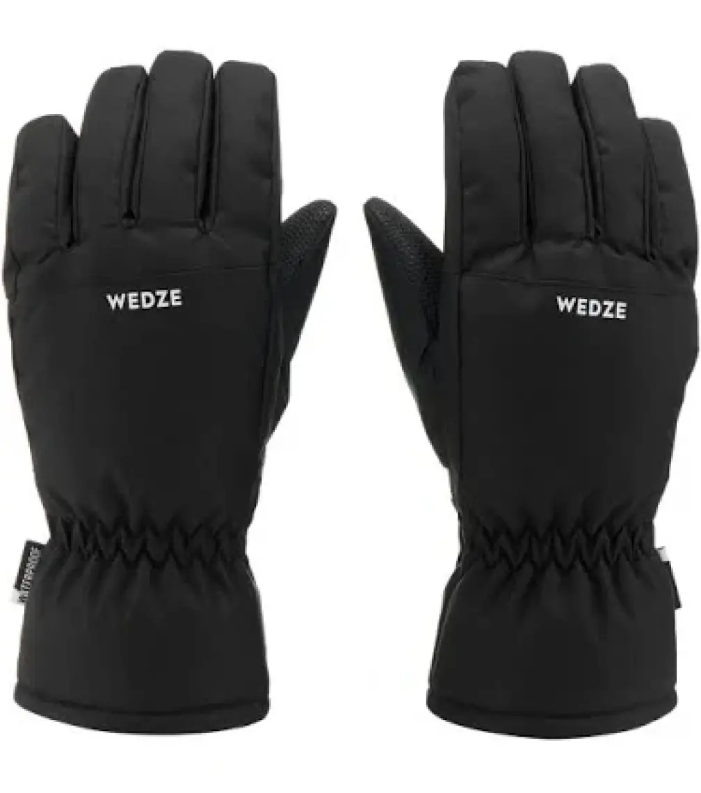 Decathlon WEDZE Çocuk Tek Parmaklı Kayak Eldiveni - Siyah / Neon Sarı - 550
